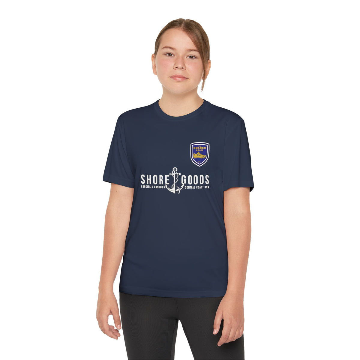 Golden Boots - Wicking Sports Youth Tee - Front Print only