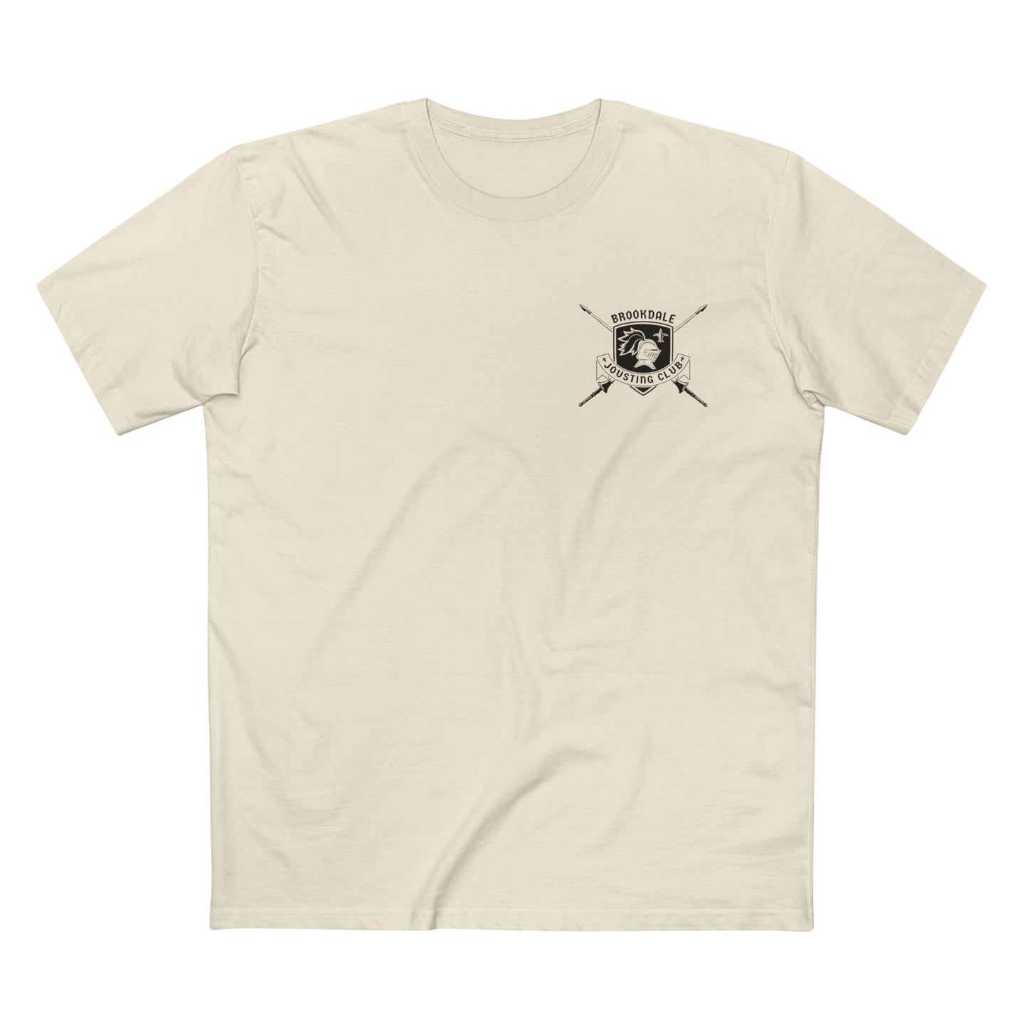 Brookdale Jousting Club T-Shirt over heart logo