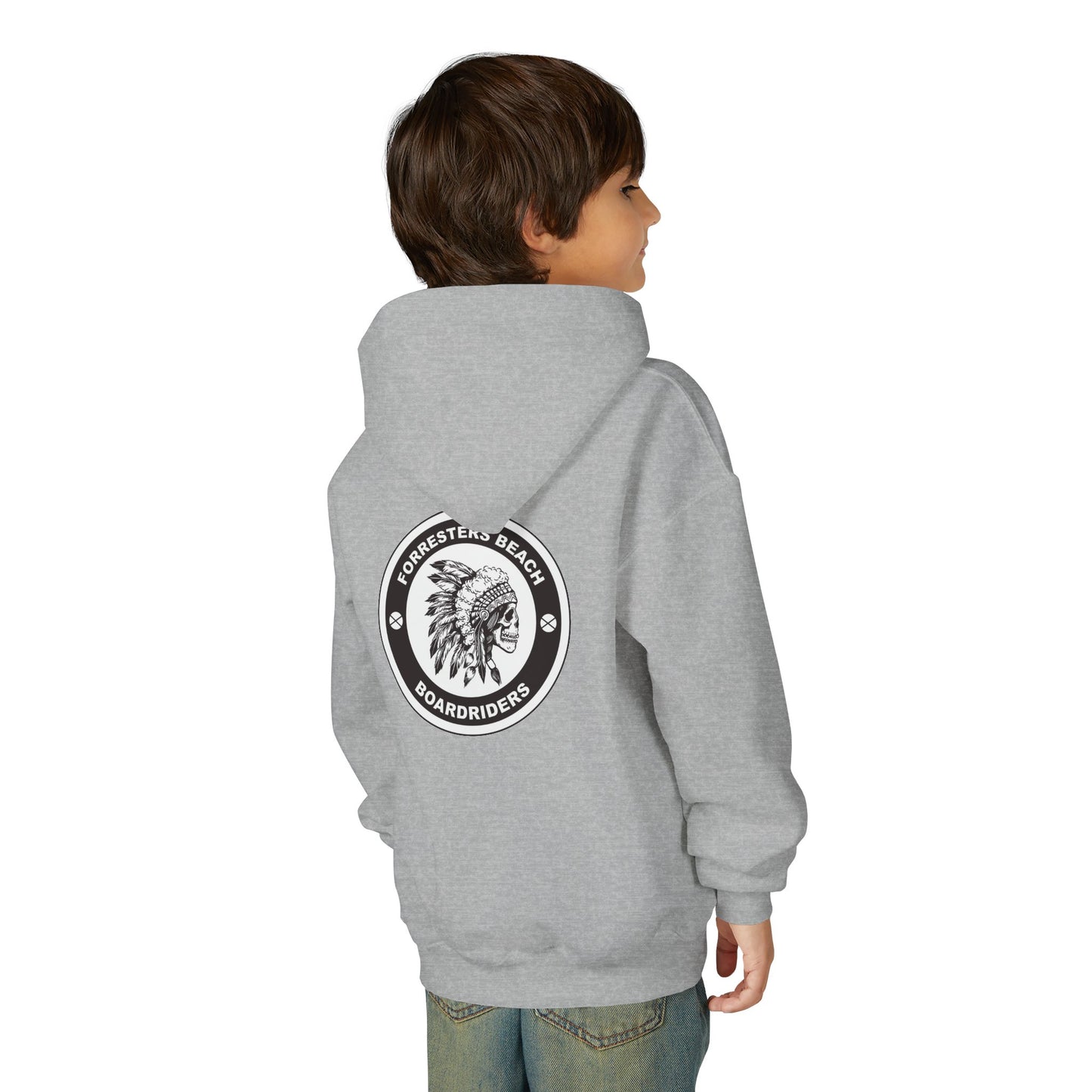 Forresters Beach Boardriders Youth Hoodie - Back Print