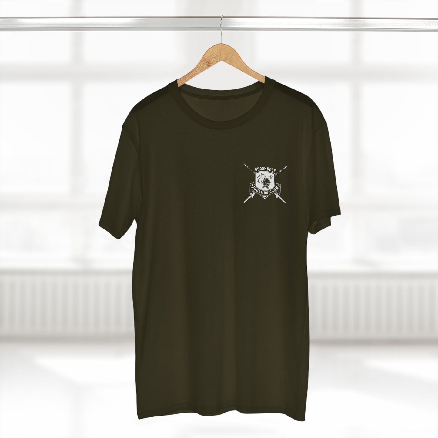 Brookdale Jousting Club T-Shirt over heart logo