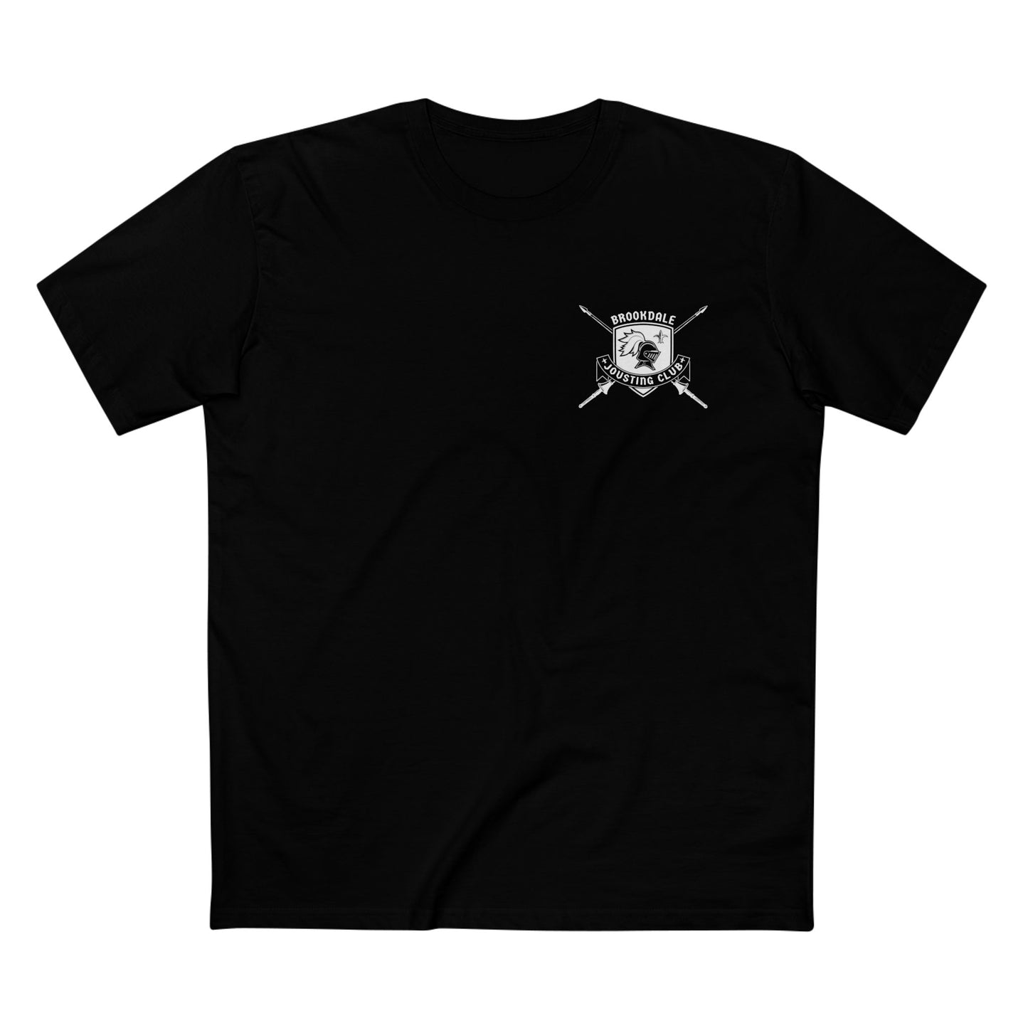 Brookdale Jousting Club T-Shirt over heart logo