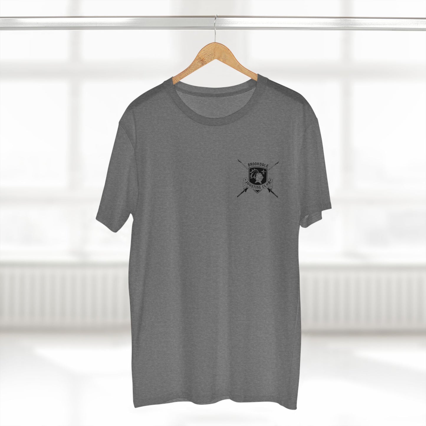 Brookdale Jousting Club T-Shirt over heart logo
