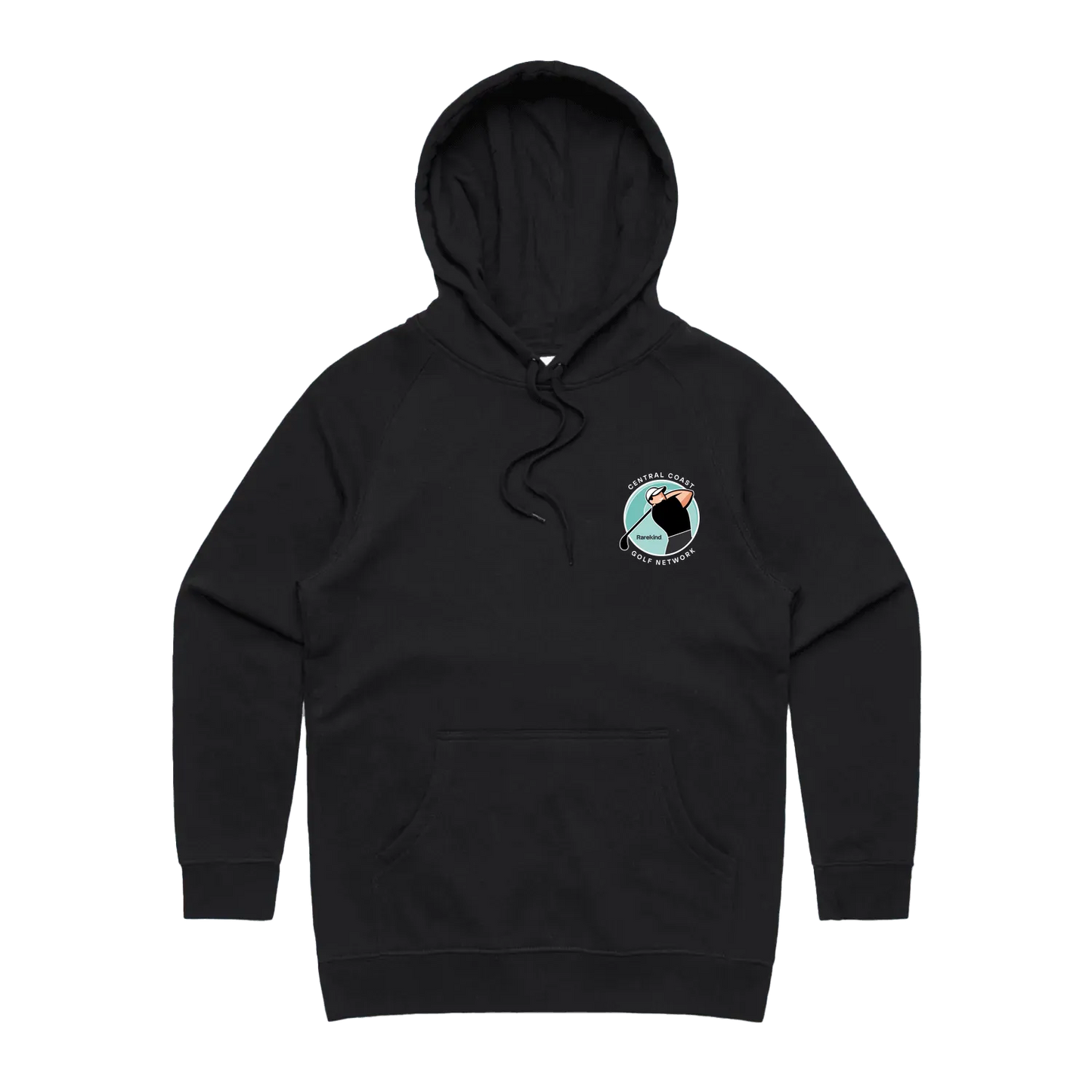 Black front flat lay