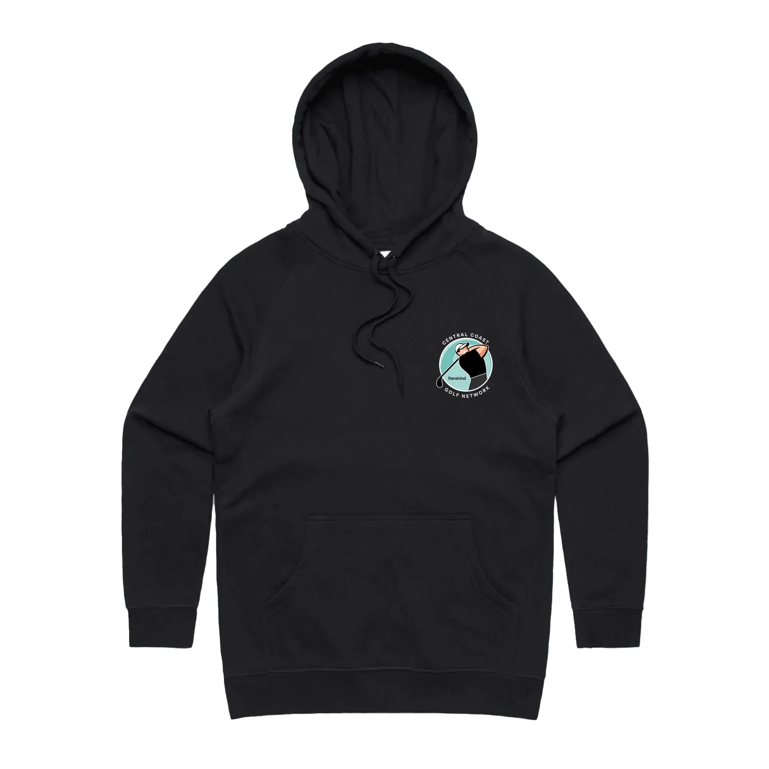 Black front flat lay