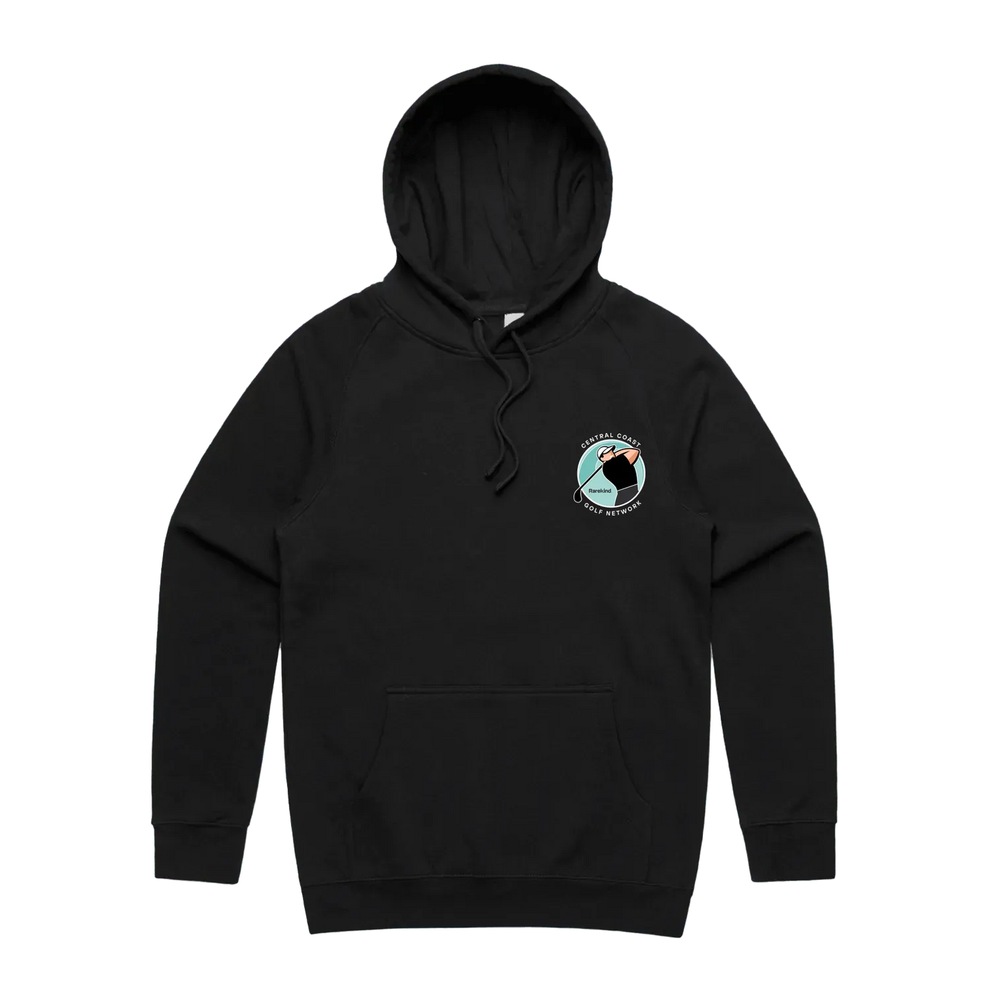 Black front flat lay