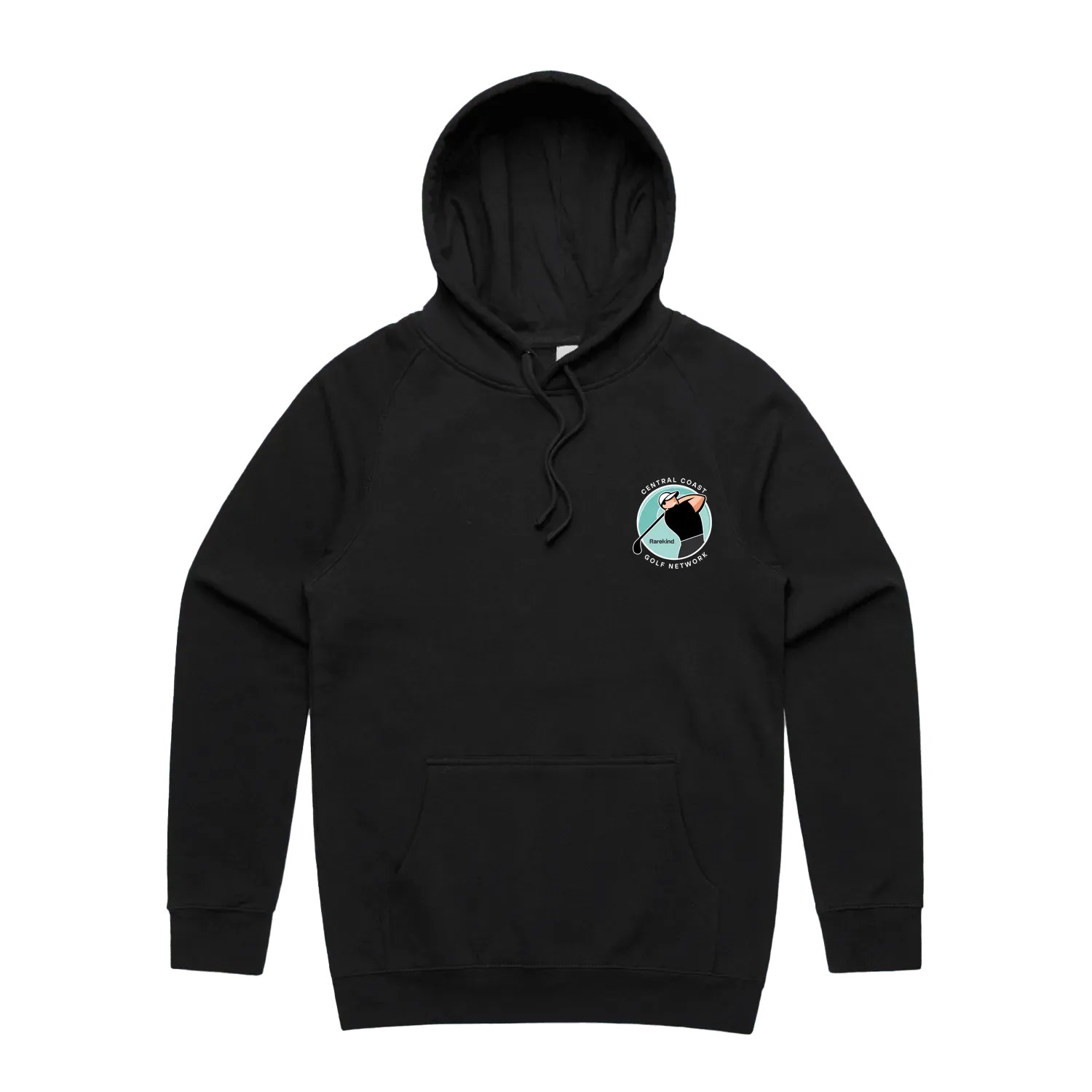 Black front flat lay