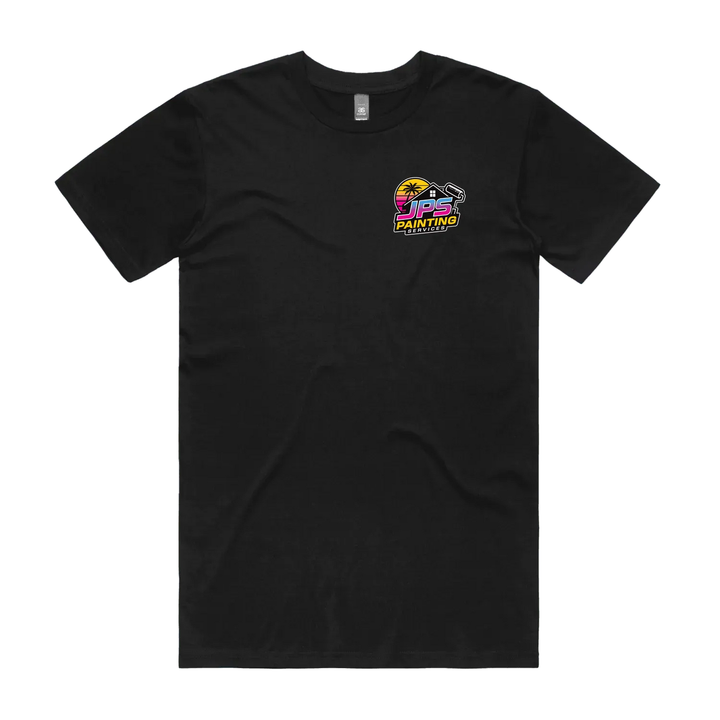 Black front flat lay
