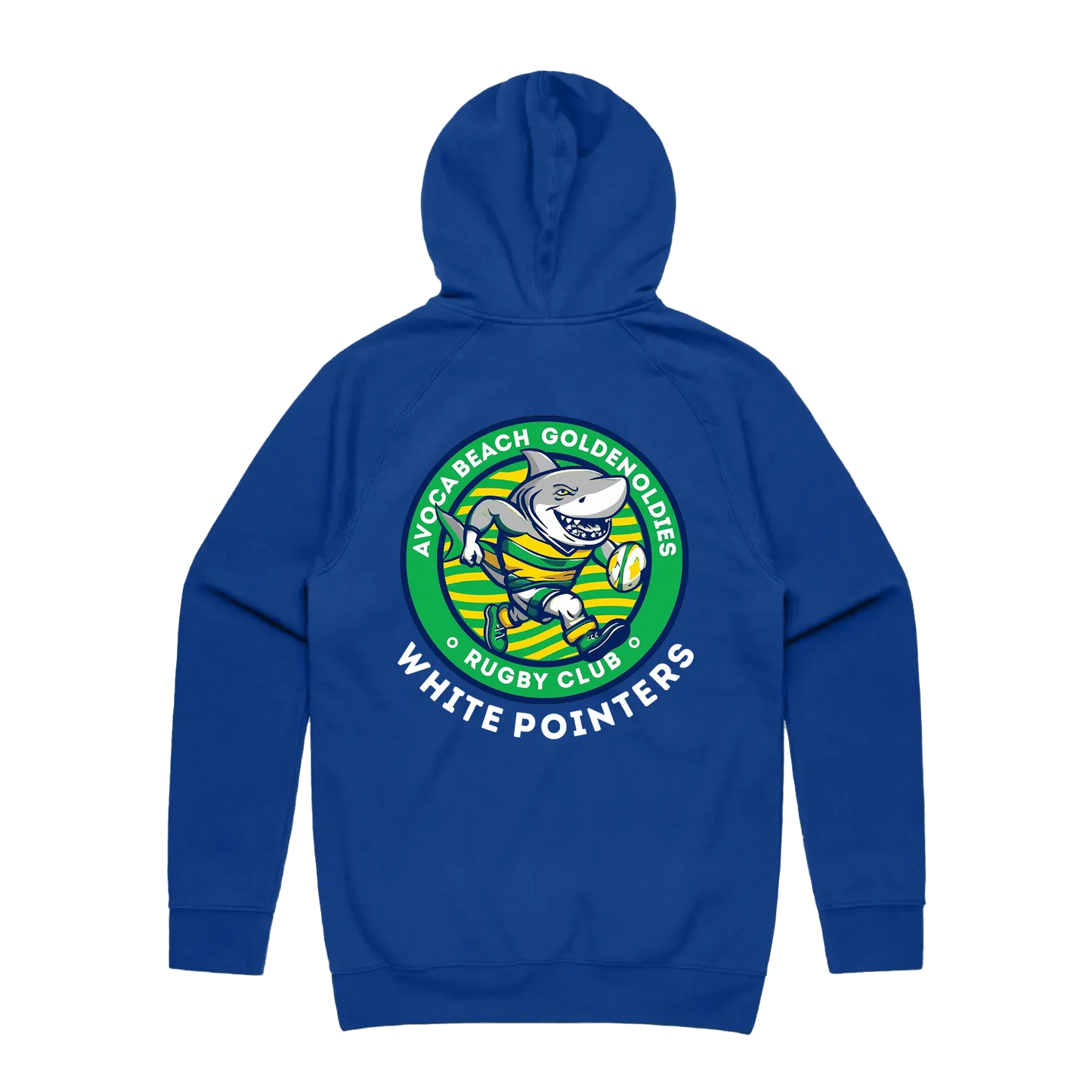 Avoca Beach Golden Oldies Logo Hoodie - Front and Back Print