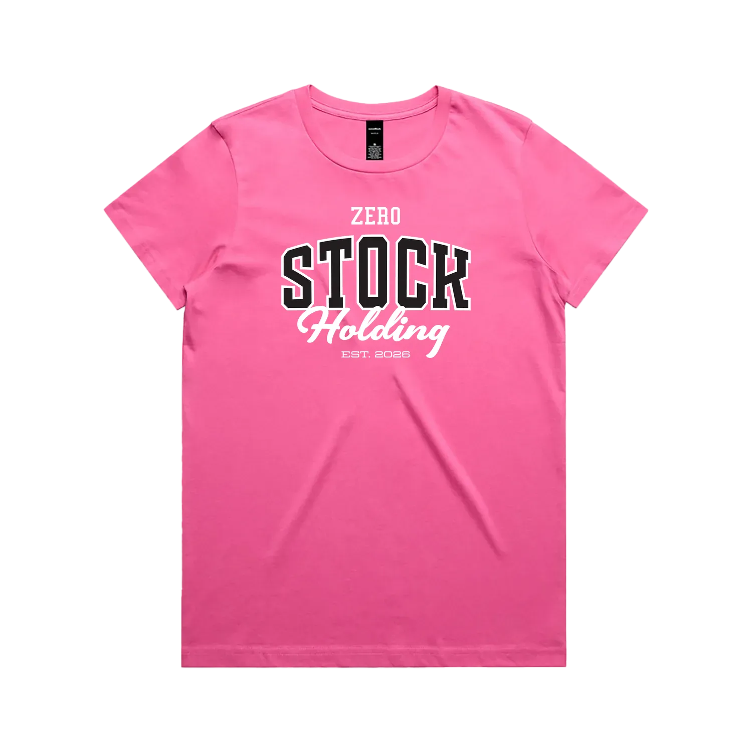 Charity Pink front flat lay