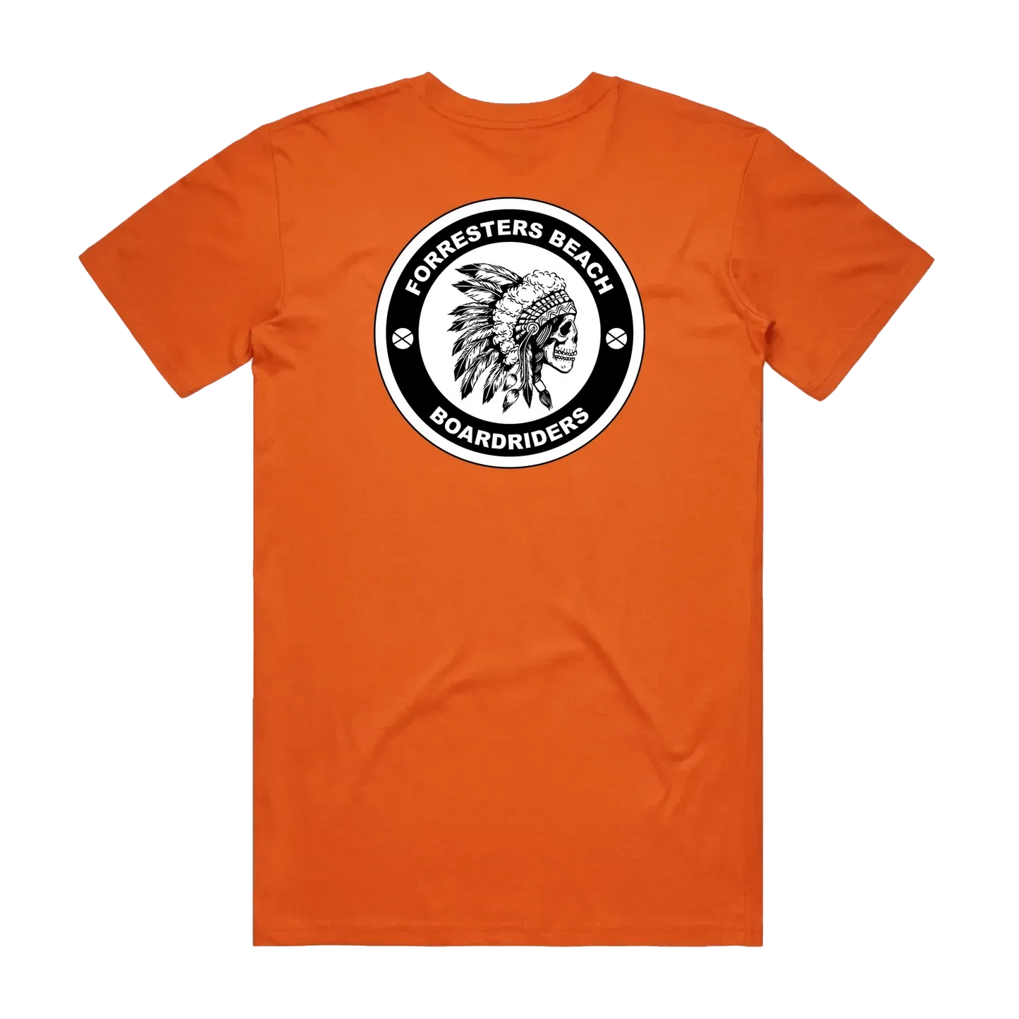 Orange back flat lay
