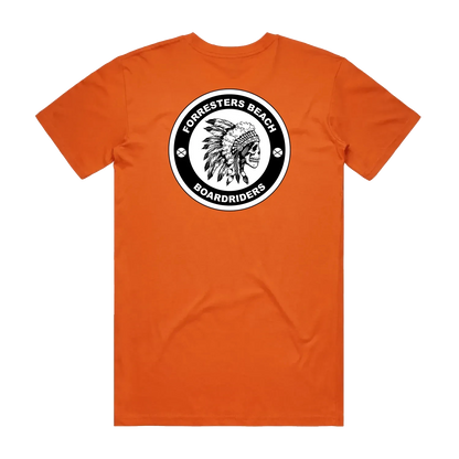 Orange back flat lay
