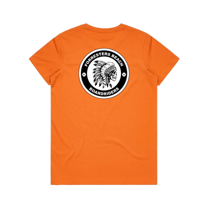 Orange back flat lay