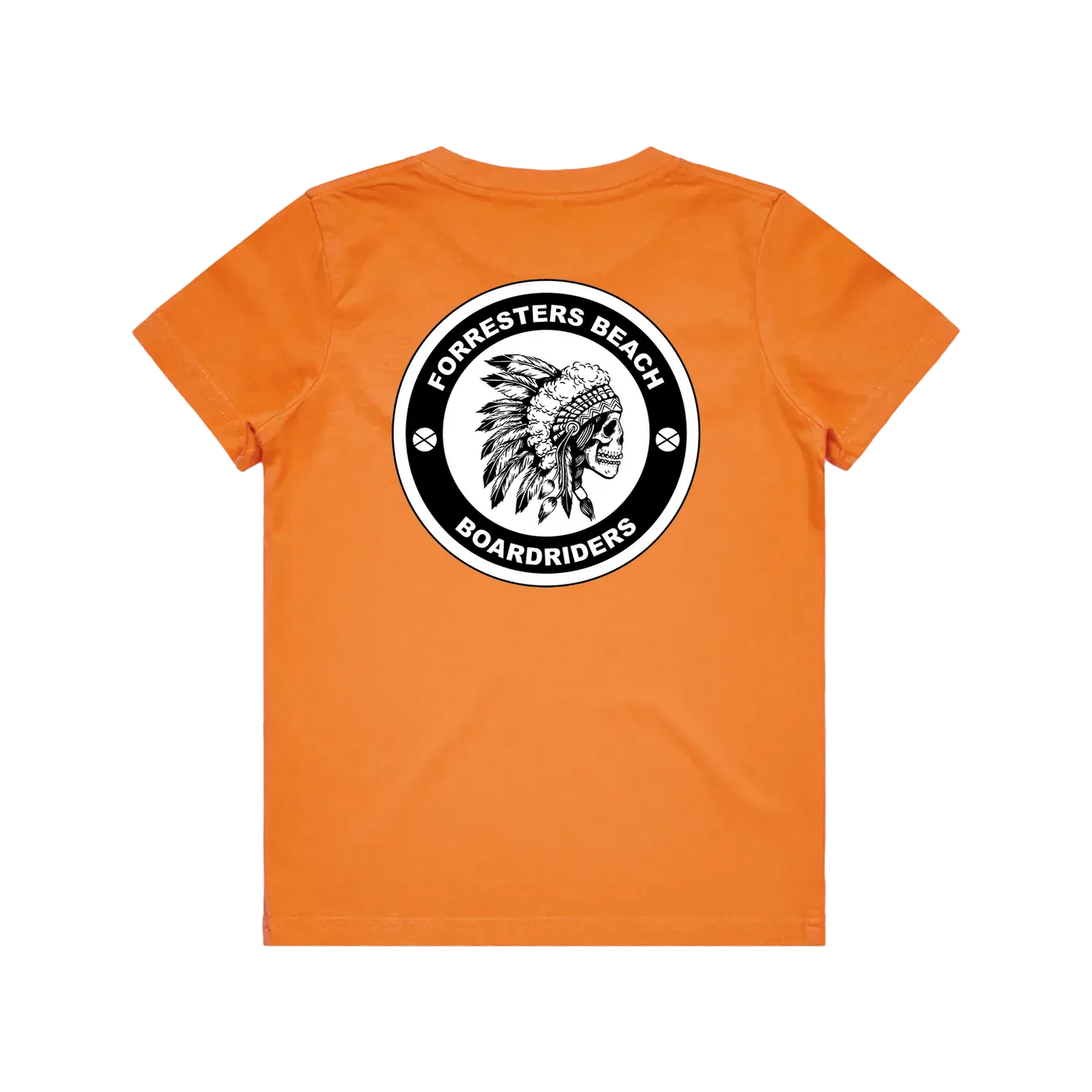 Orange back flat lay