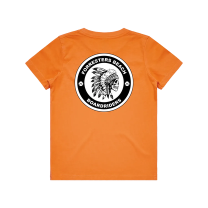Orange back flat lay