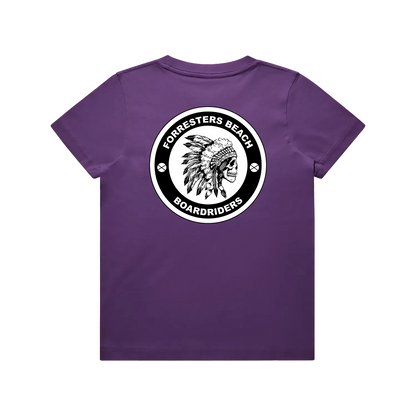 Purple back flat lay