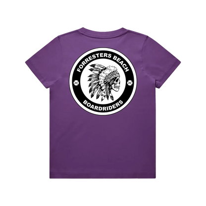 Purple back flat lay