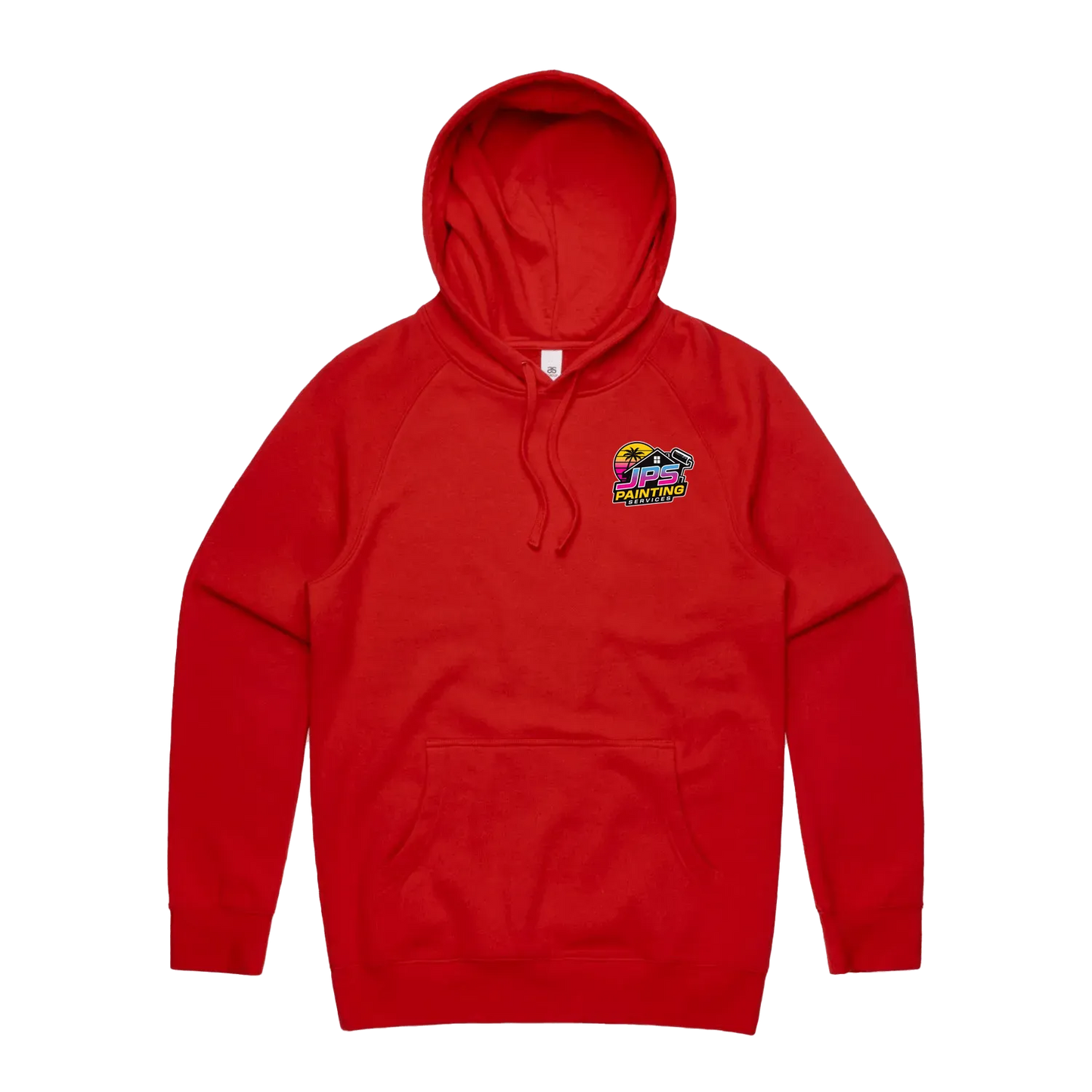Red front flat lay